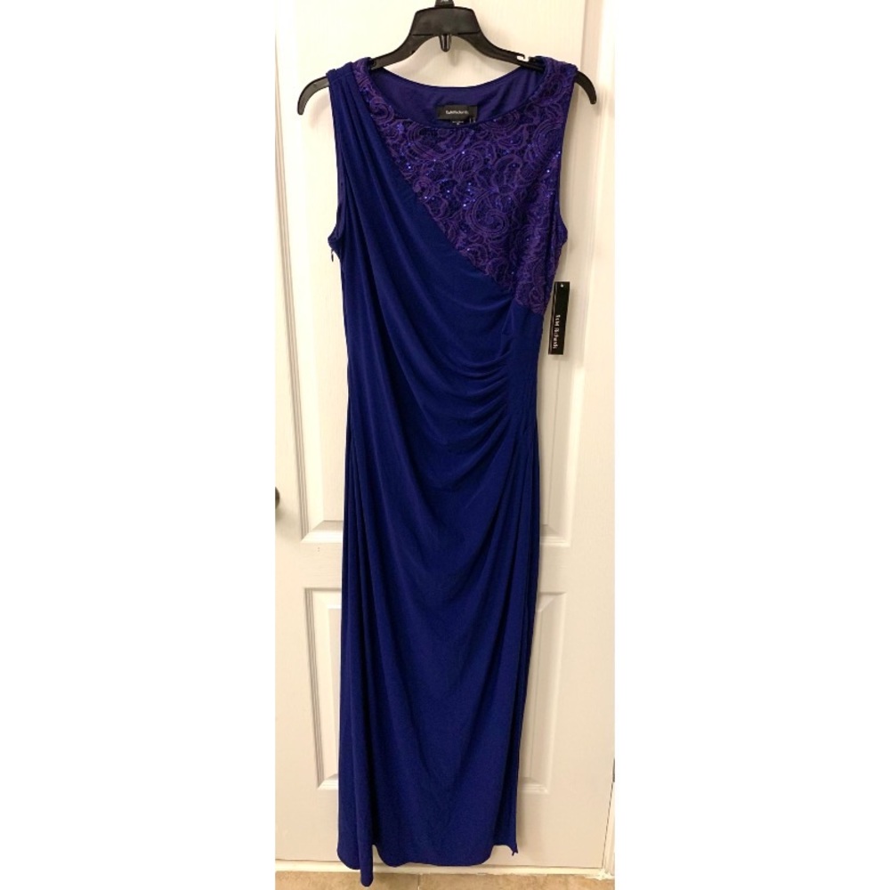 Navy Blue Dress with Lace and Sequin!